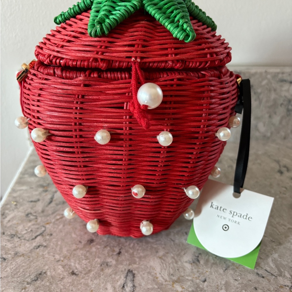 Kate Spade x Target Red Pearl Embellished Strawberry Bag